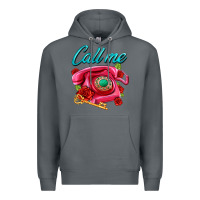 Rock call me roses and pink telephone Premium Hoodie - AdoDesignShop