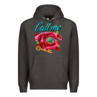 Smoke call me roses and pink telephone Premium Hoodie - AdoDesignShop