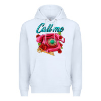 White call me roses and pink telephone Premium Hoodie - AdoDesignShop