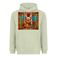 Matcha western christmas reindeer Heavyweight Hoodie - Jasminsmagicworld