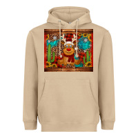 Mushroom western christmas reindeer Heavyweight Hoodie - Jasminsmagicworld