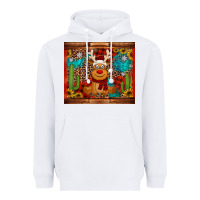 Western Christmas Reindeer Heavyweight Hoodie | Teevron