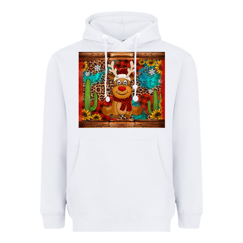 Western Christmas Reindeer Heavyweight Hoodie by Jasminsmagicworld | Teevron
