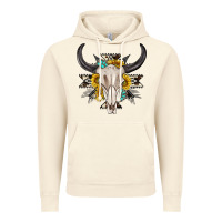 Vintage Artic cow aztec western bull skull Vintage Hoodie - texasbilliewilder