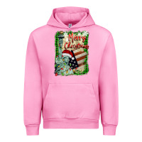 Fuchsia Pink merry christmas  statue of liberty Urban Hoodie - BarkalooDesign