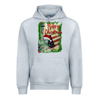 Heather Grey merry christmas  statue of liberty Urban Hoodie - BarkalooDesign