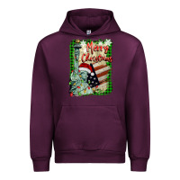 Mauve Wine merry christmas  statue of liberty Urban Hoodie - BarkalooDesign