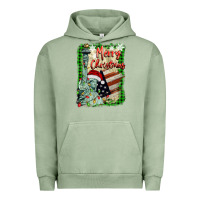 Pigment Oil Green merry christmas  statue of liberty Urban Hoodie - BarkalooDesign