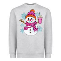 Heather Grey bougie snowman Heavyweight Sweatshirt - Zillion Design Studio