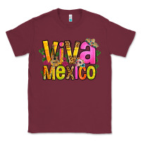 Burgundy viva mexico long live mexico Classic Tee - FaDigitalArtStudio