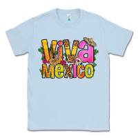 Dusty Blue viva mexico long live mexico Classic Tee - FaDigitalArtStudio