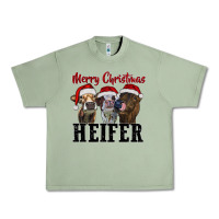 Oil Green merry christmas heifer Urban Heavy Tee - RanaPortraitStore
