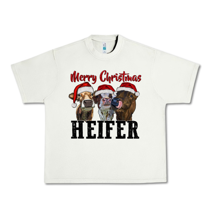 Merry Christmas Heifer Urban Heavy Tee by RanaPortraitStore | Teevron