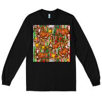 Black christmas leopard cow with gift boxes Long Sleeve Tee - FaDigitalArtStudio