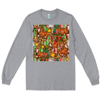 Heather Grey christmas leopard cow with gift boxes Long Sleeve Tee - FaDigitalArtStudio