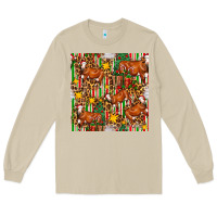 Mushroom christmas leopard cow with gift boxes Long Sleeve Tee - FaDigitalArtStudio
