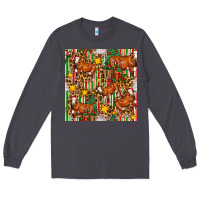 Smoke christmas leopard cow with gift boxes Long Sleeve Tee - FaDigitalArtStudio