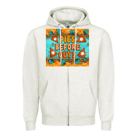 Oatmeal Heather Pies Before Guys Zipper Hoodie - Artiststas