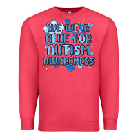 Cardinal we wear blue for autism awareness Premium Sweatshirt - MaliasSmallBusiness