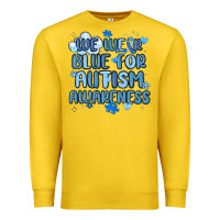 Lemon we wear blue for autism awareness Premium Sweatshirt - MaliasSmallBusiness