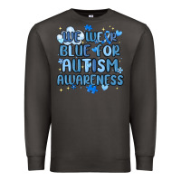 Smoke we wear blue for autism awareness Premium Sweatshirt - MaliasSmallBusiness