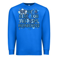 True Royal we wear blue for autism awareness Premium Sweatshirt - MaliasSmallBusiness