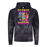 Cloud Black cosmic cowgirl Vintage Hoodie - texasbilliewilder