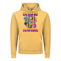 Vintage Mustard cosmic cowgirl Vintage Hoodie - texasbilliewilder
