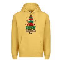 Antique Gold crocin around the christmas tree Premium Hoodie - MaliasSmallBusiness