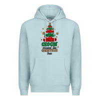 Blue Mist crocin around the christmas tree Premium Hoodie - MaliasSmallBusiness