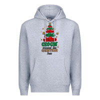 Heather Grey crocin around the christmas tree Premium Hoodie - MaliasSmallBusiness