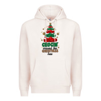 Pale Pink crocin around the christmas tree Premium Hoodie - MaliasSmallBusiness