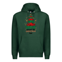 Sports Green crocin around the christmas tree Premium Hoodie - MaliasSmallBusiness