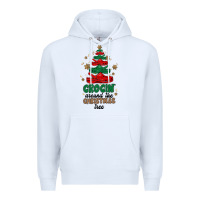 White crocin around the christmas tree Premium Hoodie - MaliasSmallBusiness