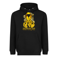 Black they never fight alone yellow ribbon with boxing g Heavyweight Hoodie - NancyCooperArtShop