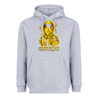 Heather Grey they never fight alone yellow ribbon with boxing g Heavyweight Hoodie - NancyCooperArtShop