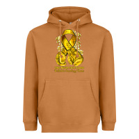 Meerkat they never fight alone yellow ribbon with boxing g Heavyweight Hoodie - NancyCooperArtShop
