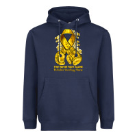 Navy they never fight alone yellow ribbon with boxing g Heavyweight Hoodie - NancyCooperArtShop