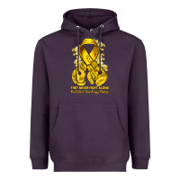 Plum they never fight alone yellow ribbon with boxing g Heavyweight Hoodie - NancyCooperArtShop