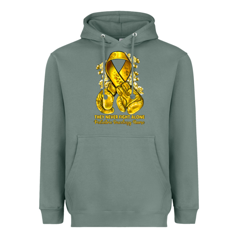 They Never Fight Alone Yellow Ribbon With Boxing G Heavyweight Hoodie by NancyCooperArtShop | Teevron