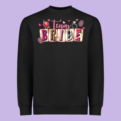 Team Bride Heavyweight Sweatshirt Designed By Texasbilliewilder