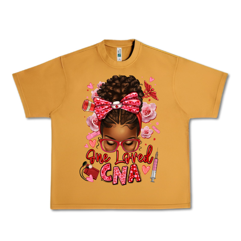 One Loved Cna Afro Messy Bun Urban Heavy Tee by texasbilliewilder | Teevron