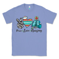 Colony Blue peace love nursing Classic Tee - CowhideDigitalArt
