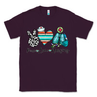 Plum peace love nursing Classic Tee - CowhideDigitalArt
