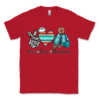 Red peace love nursing Classic Tee - CowhideDigitalArt