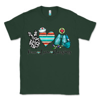 Sports Green peace love nursing Classic Tee - CowhideDigitalArt