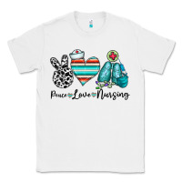 White peace love nursing Classic Tee - CowhideDigitalArt