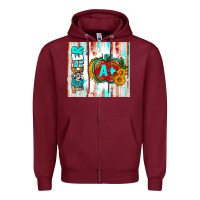 Burgundy teacher a+ tumbler Zipper Hoodie - BundleAndBundleShop