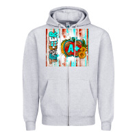 Heather Grey teacher a+ tumbler Zipper Hoodie - BundleAndBundleShop