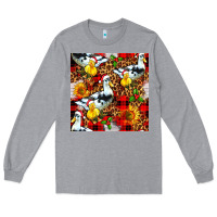 Heather Grey christmas leopard duck Long Sleeve Tee - FaDigitalArtStudio